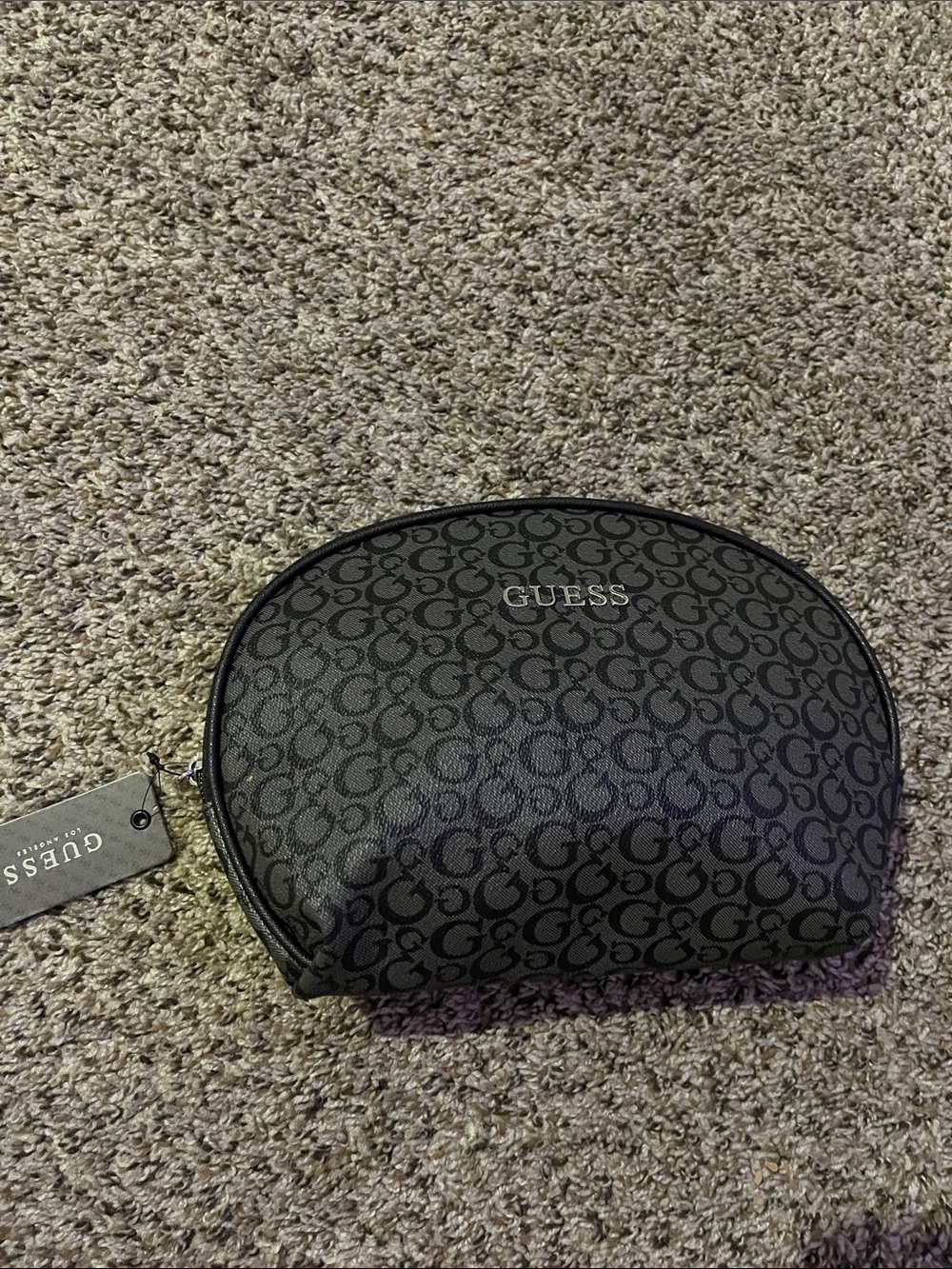 Guess Black Monogram Dome Pouch